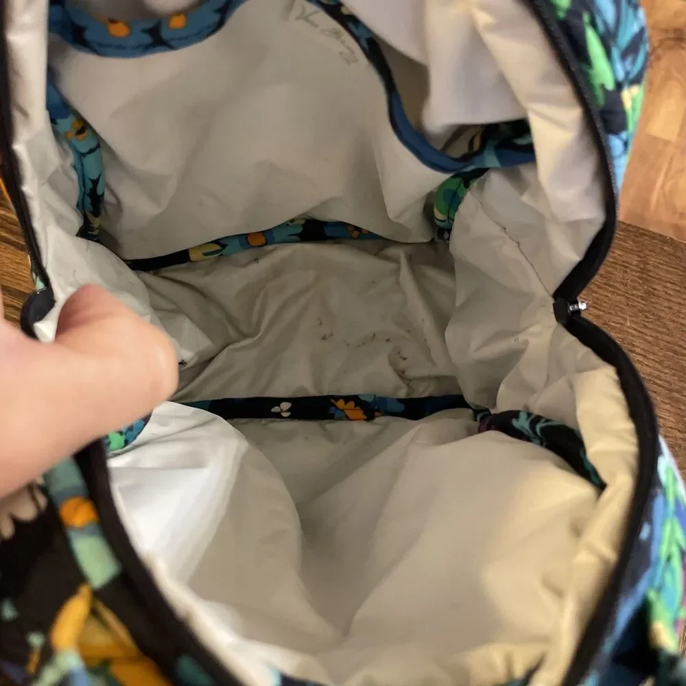 Vera Bradley  plastic lined Lunch Bag  Midnight Blues Pattern (Retired)